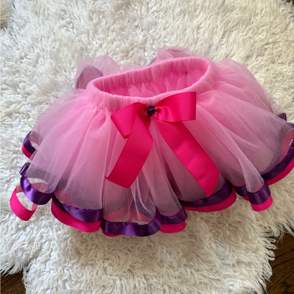Pink and Purple Tutu Skirt with Bow